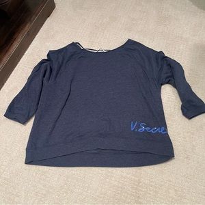 Victoria Secret large sweatshirt blue with sequins